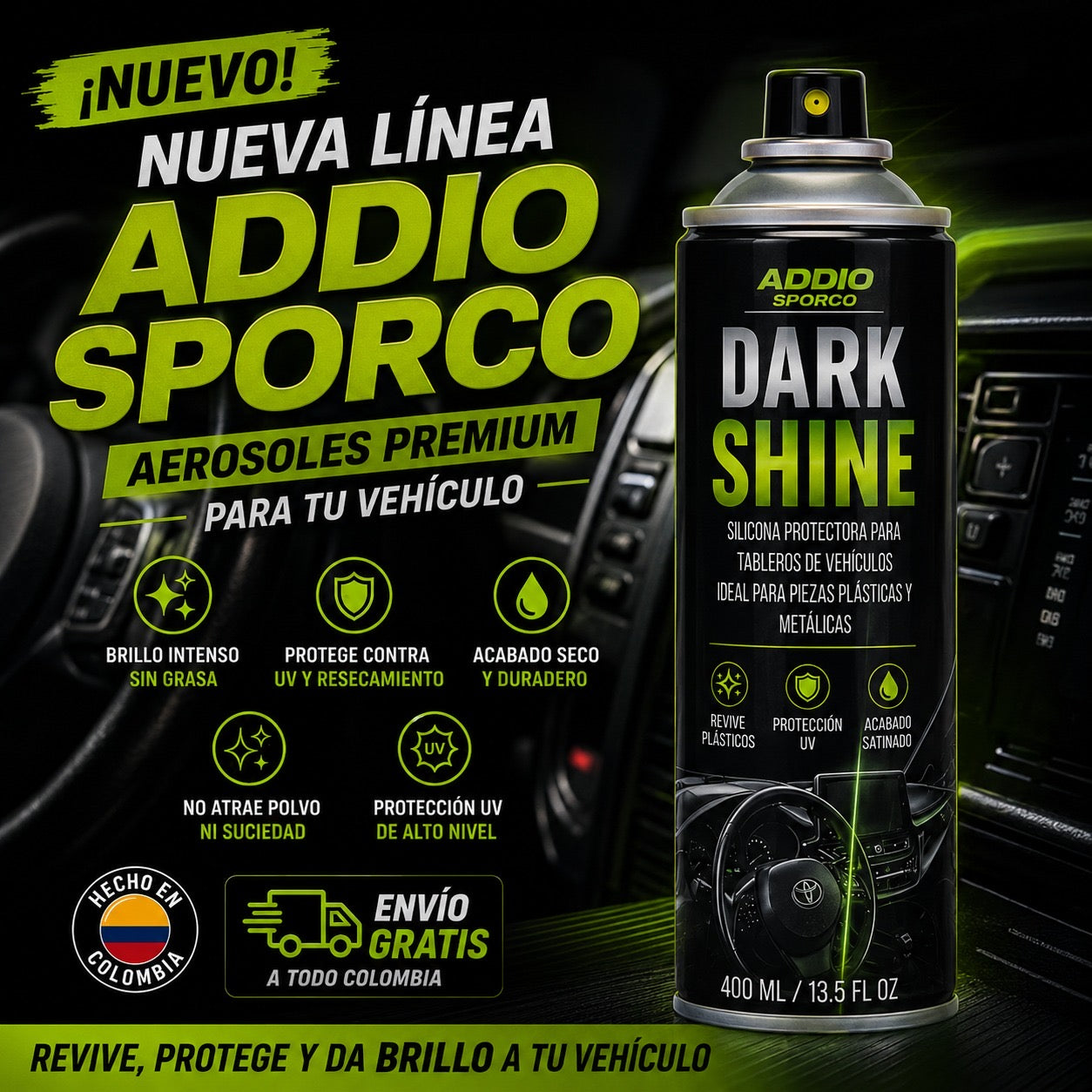 Dark Shine Detallado Interior y Exterior 400ML + OBSEQUIO 📦
