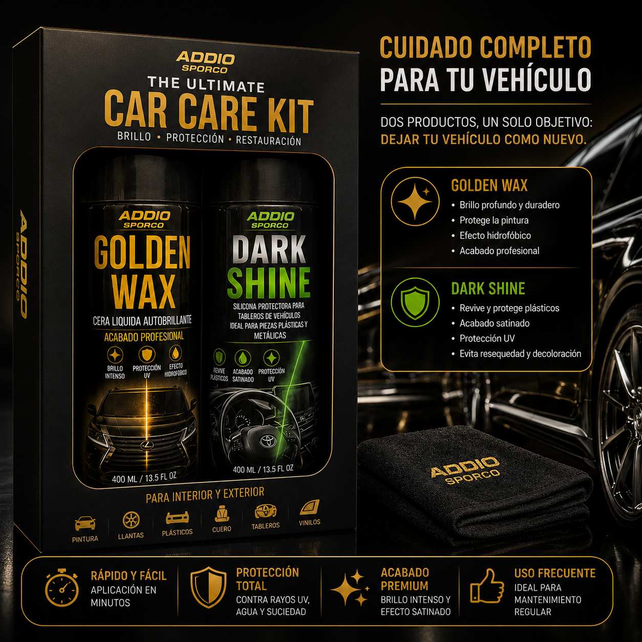 The Ultimate Car Care Kit — Golden Wax + Dark Shine