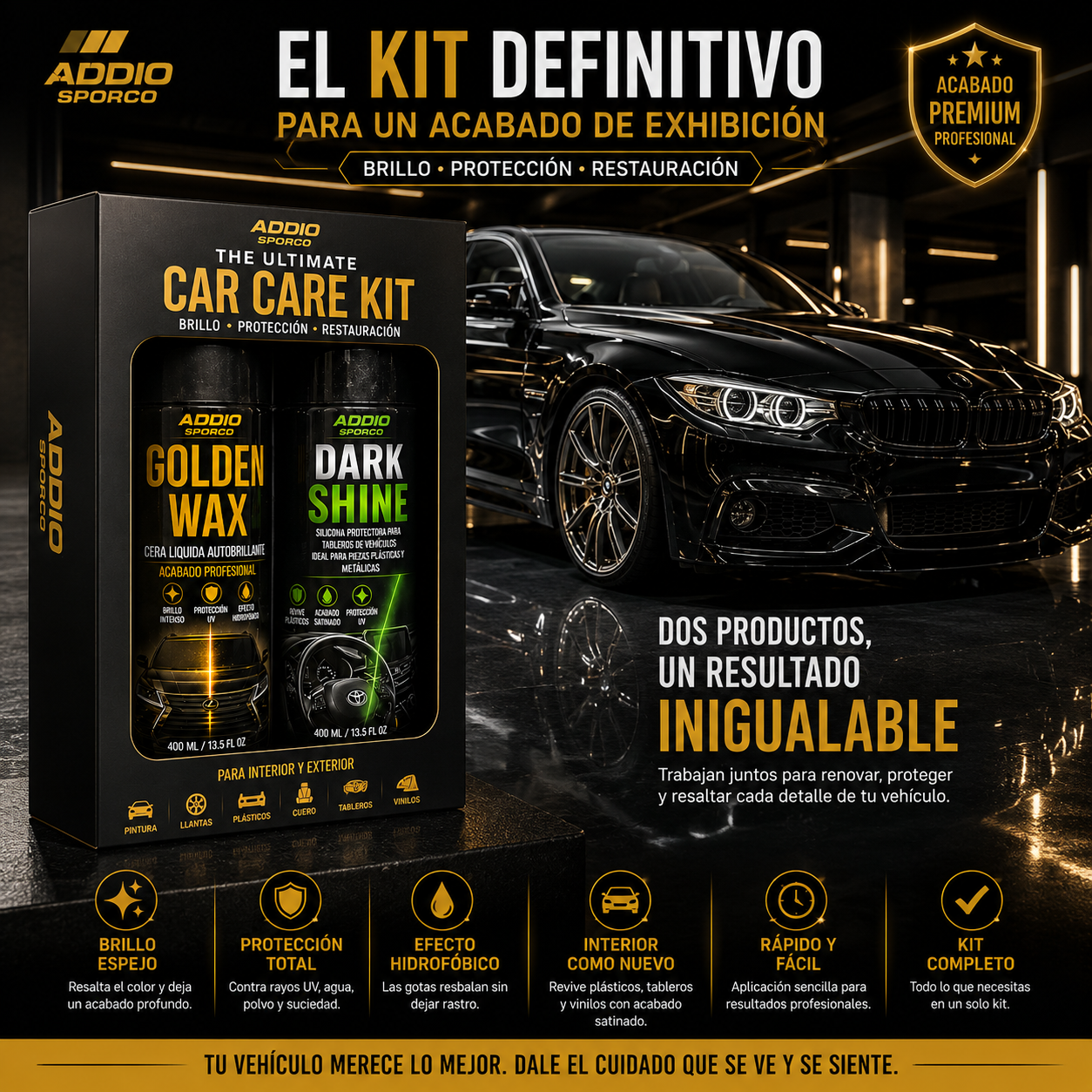 The Ultimate Car Care Kit — Golden Wax + Dark Shine