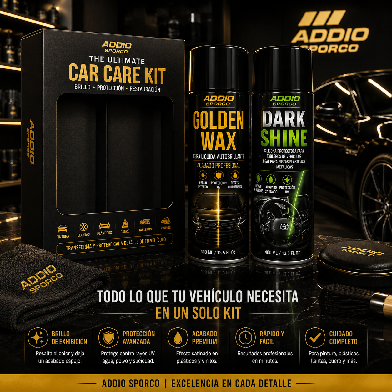 The Ultimate Car Care Kit — Golden Wax + Dark Shine
