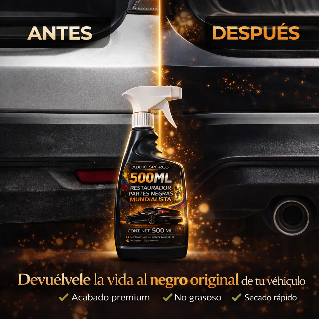 RESTAURADOR PARTES NEGRAS MUNDIALISTA 500 ML